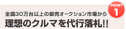 理想のクルマを代行落札